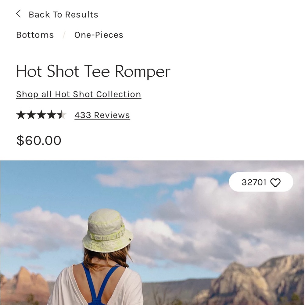 FP Movement by Free People Blue Tee Romper